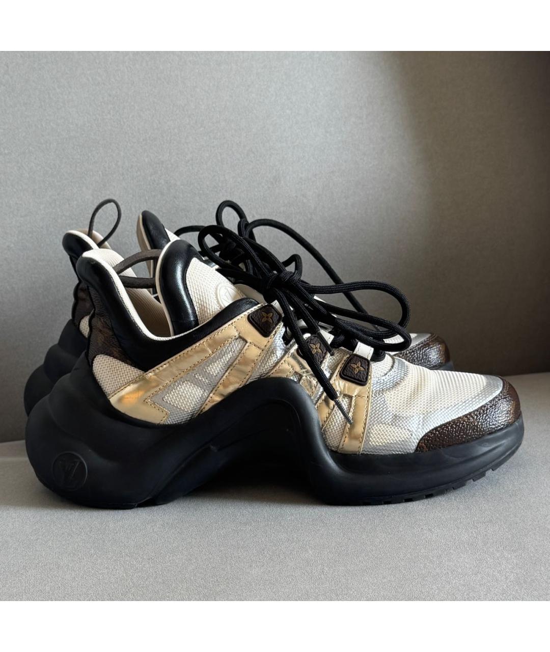 LOUIS VUITTON Белые текстильные кроссовки, фото 9