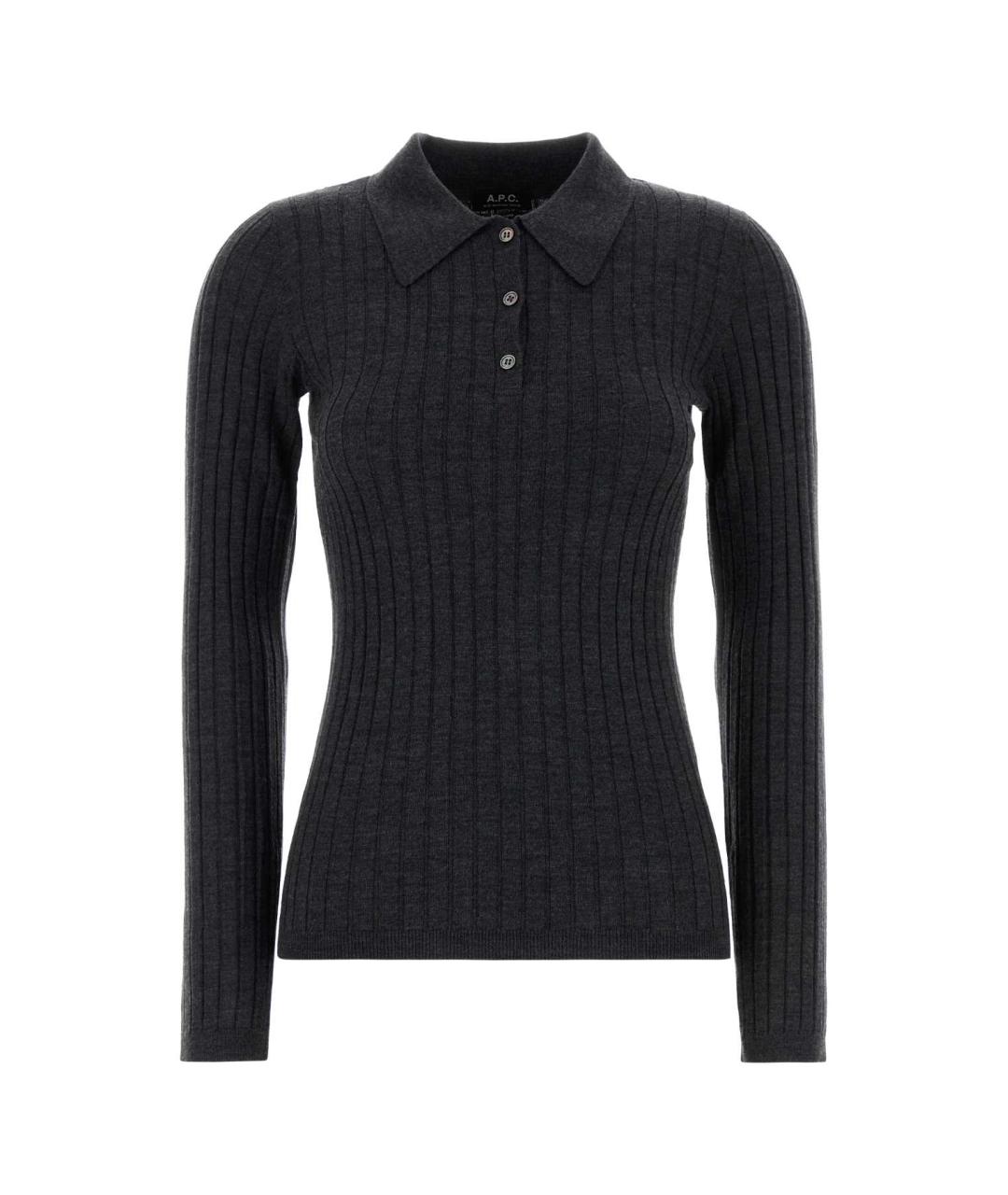 A.P.C. Антрацитовая шерстяная водолазка, фото 1
