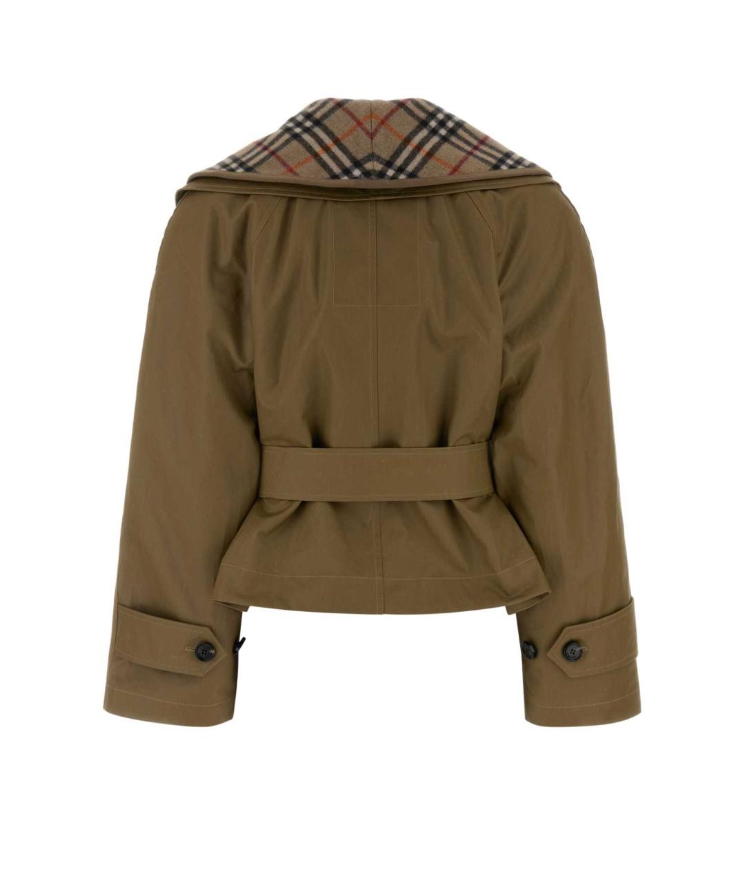 BURBERRY Зеленая хлопковая куртка, фото 2