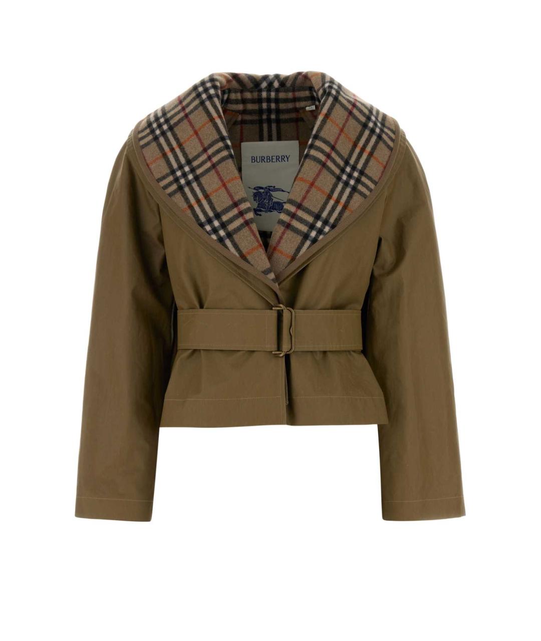 BURBERRY Зеленая хлопковая куртка, фото 1