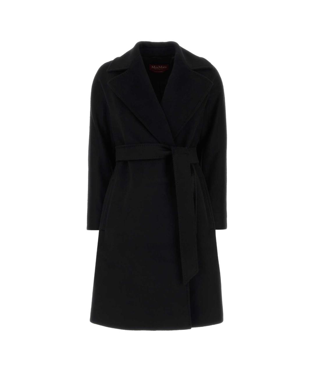 MAX MARA STUDIO Черное шерстяное пальто, фото 1