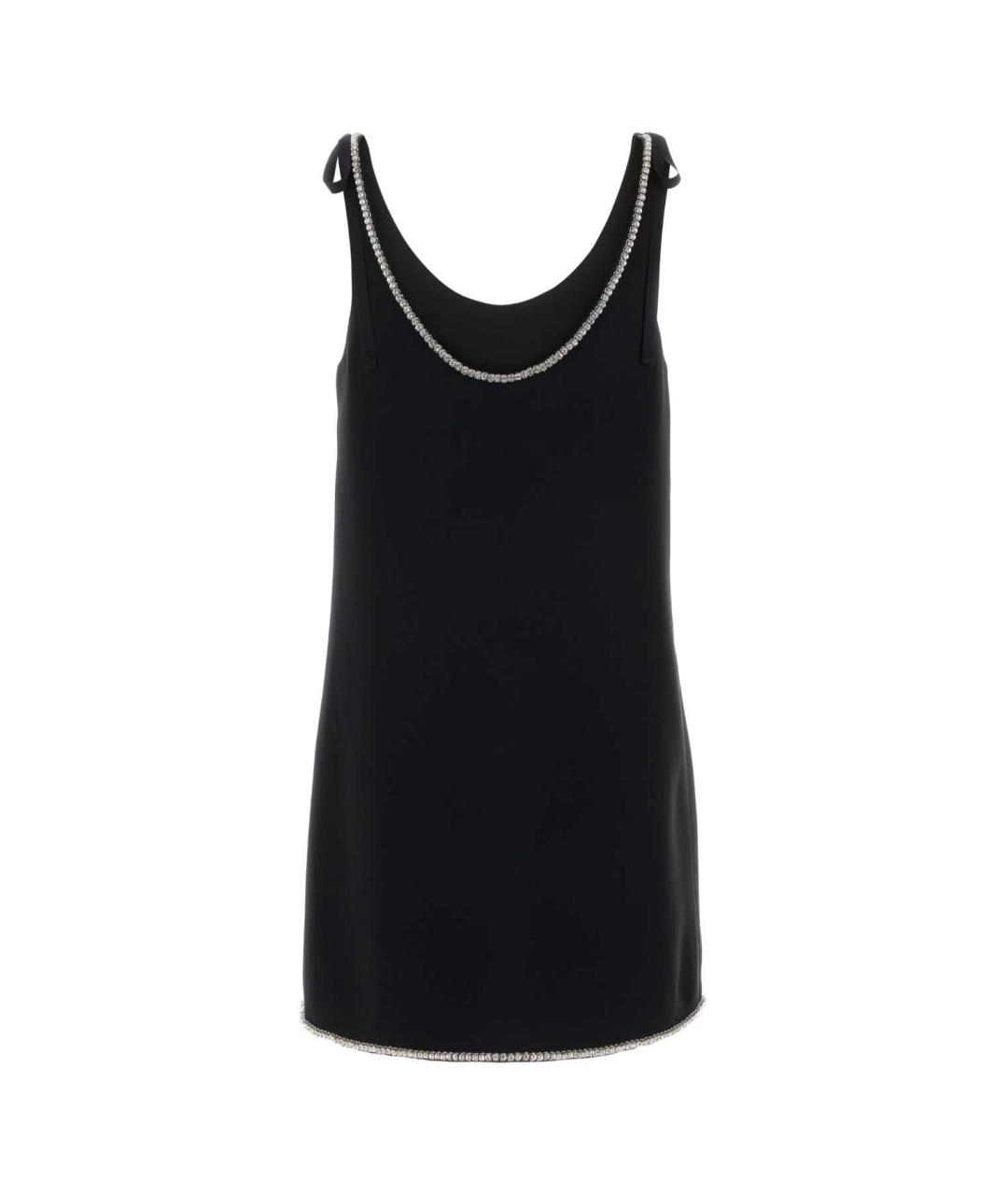 PRADA Черное ацетатное коктейльное платье, фото 2