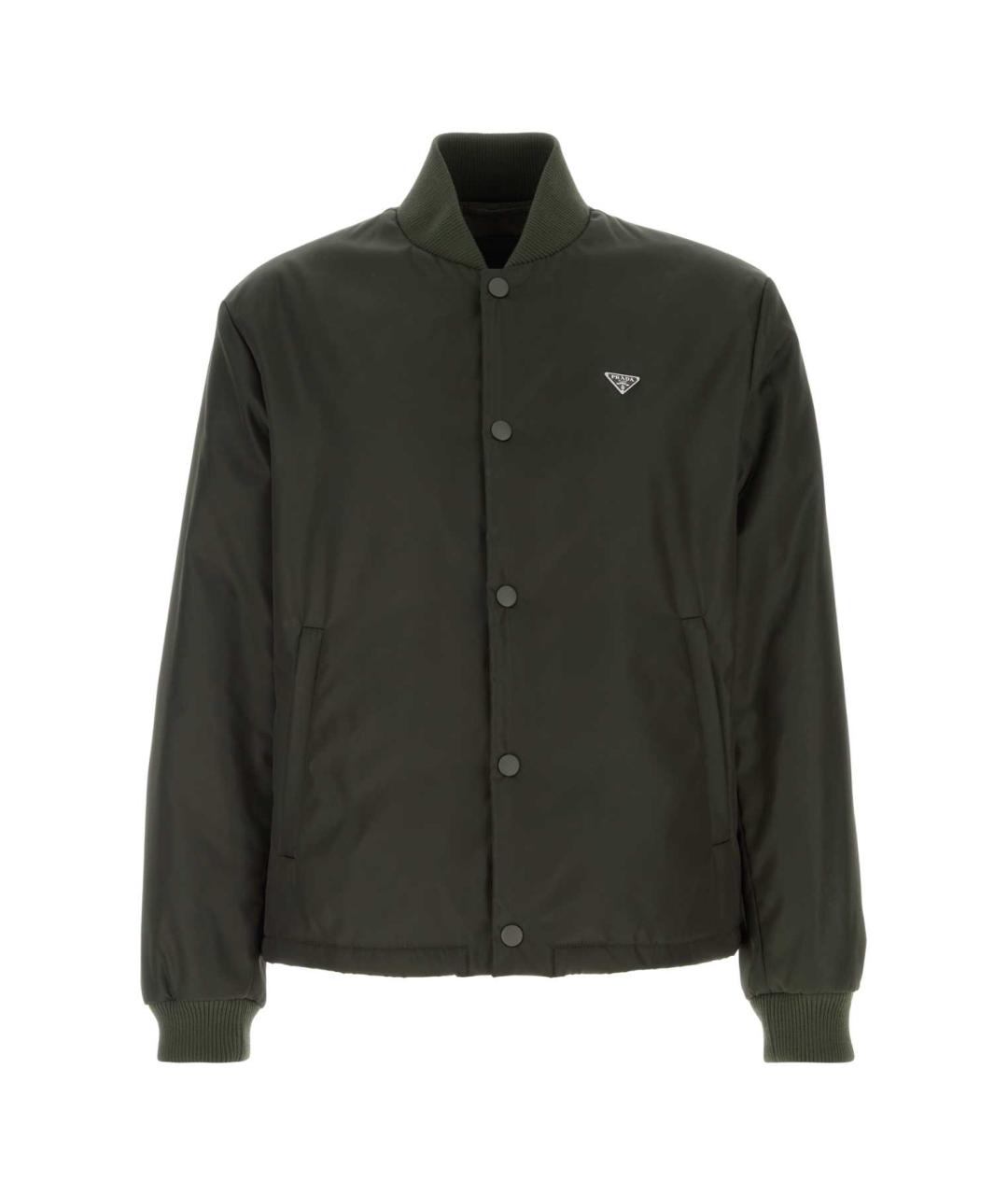 PRADA Зеленая полиамидовая куртка, фото 1