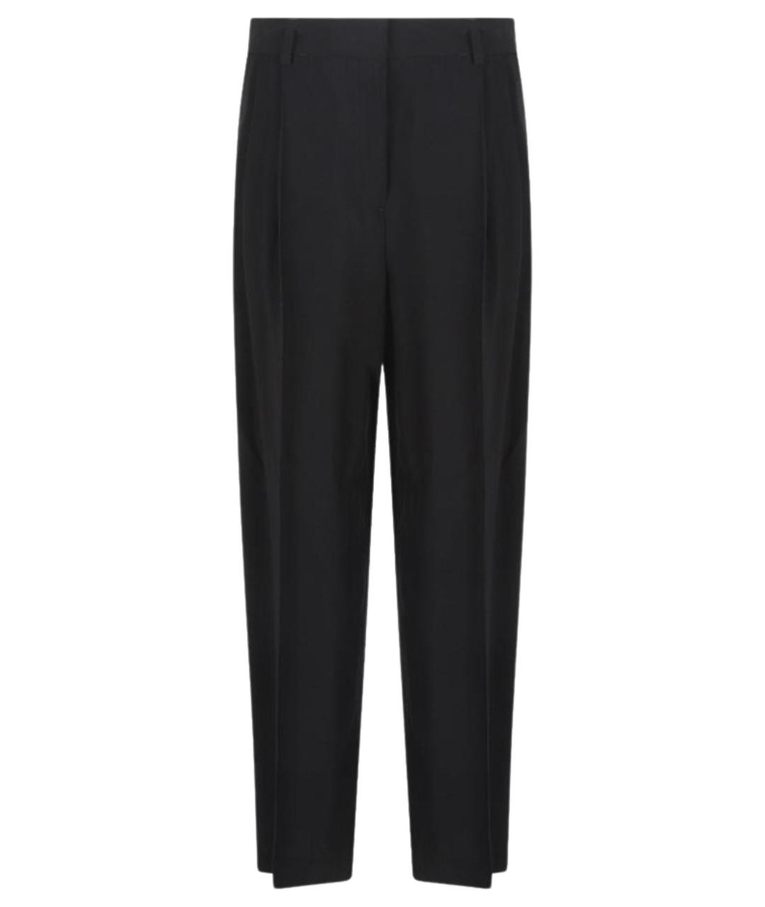TOTEME Черные вискозные прямые брюки, фото 1