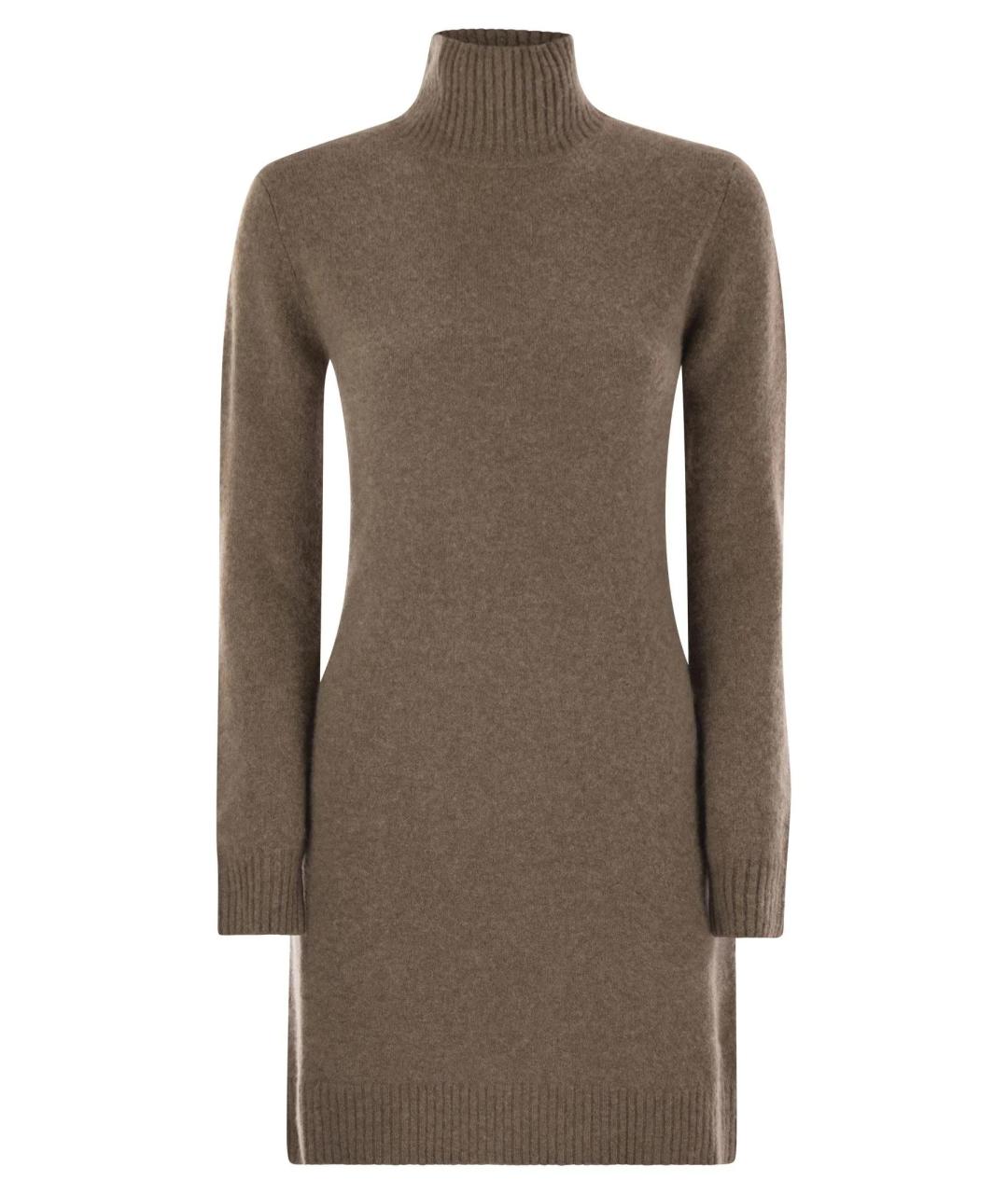 MAX MARA Бежевое шерстяное повседневное платье, фото 1