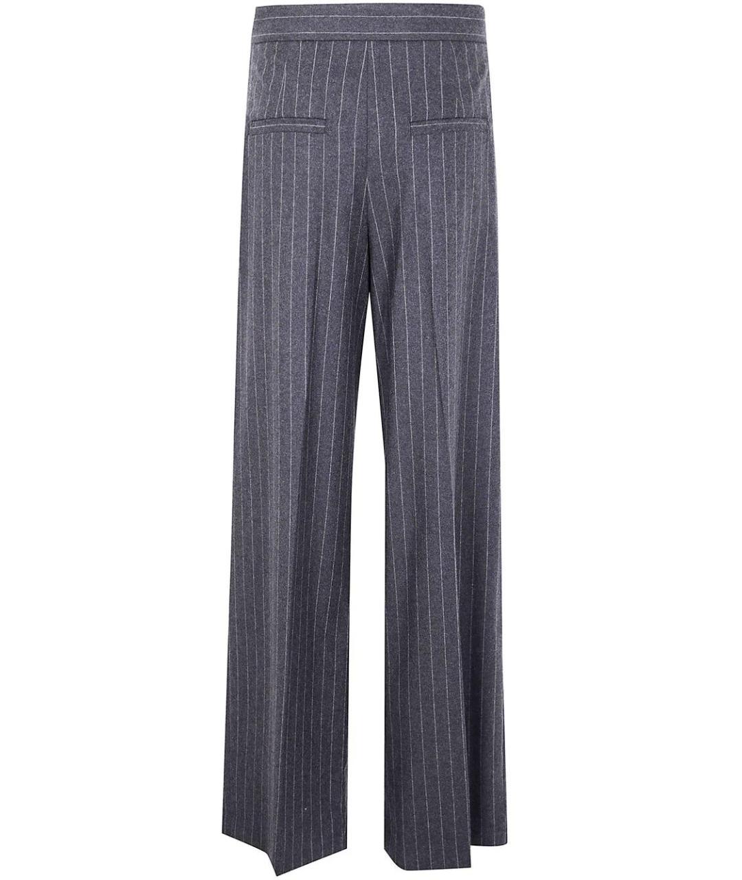 SPORTMAX Мульти шерстяные прямые брюки, фото 2