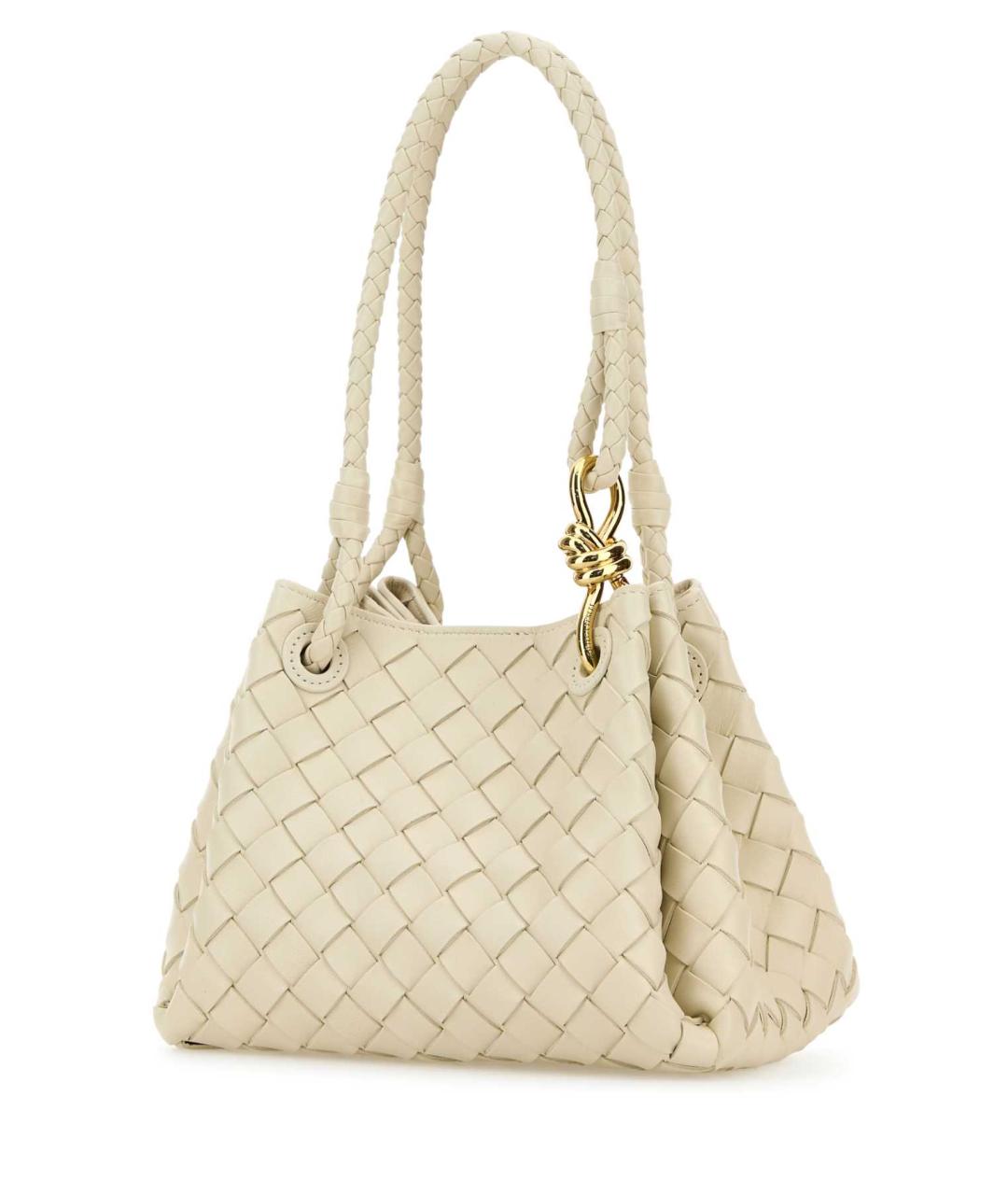 BOTTEGA VENETA Бежевая кожаная сумка тоут, фото 2