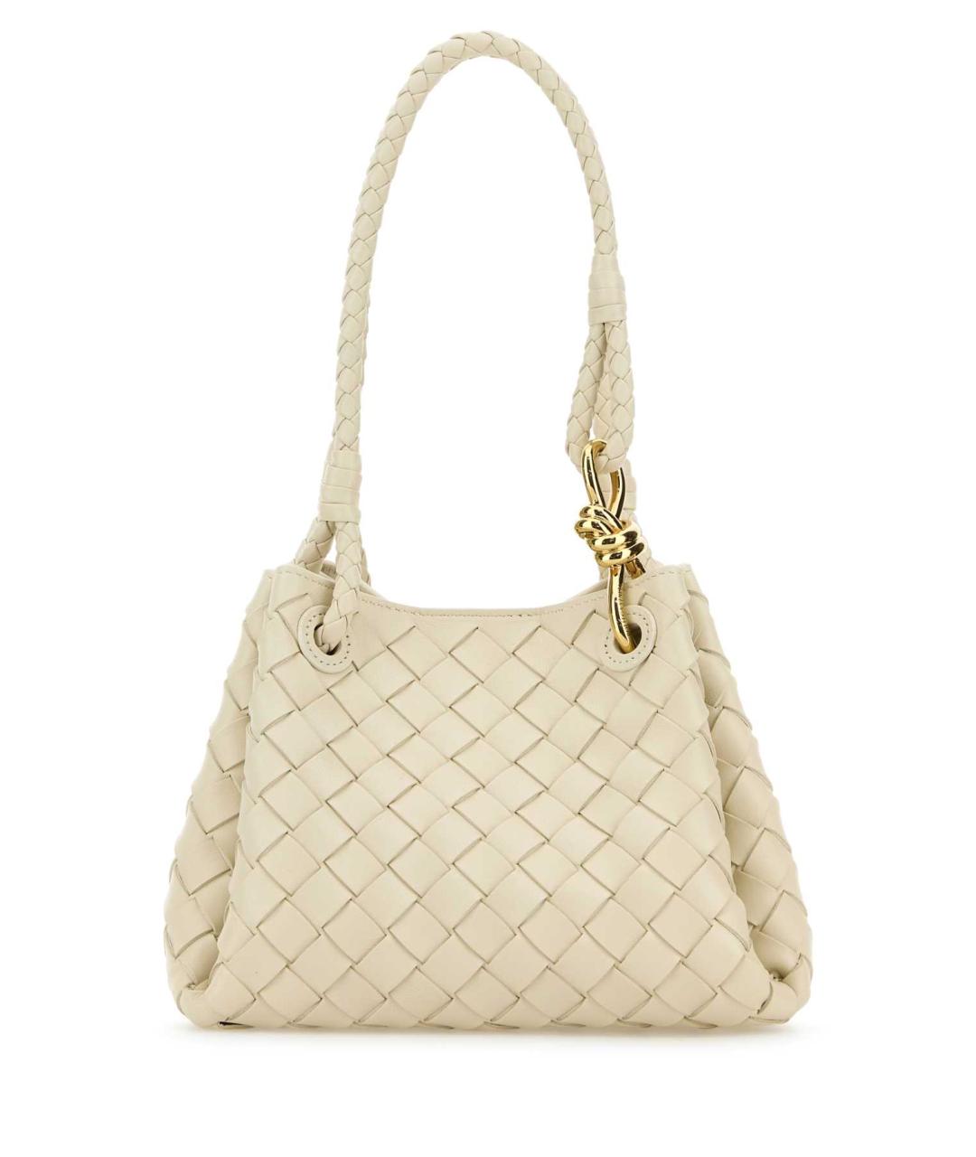 BOTTEGA VENETA Бежевая кожаная сумка тоут, фото 1