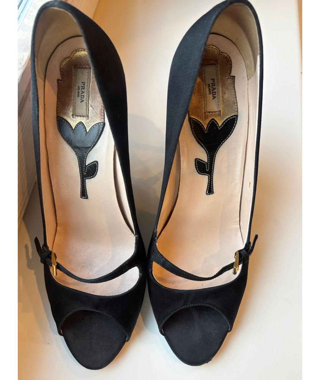 PRADA Черные текстильные туфли, фото 2