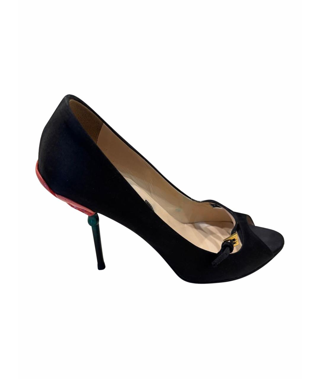 PRADA Черные текстильные туфли, фото 1