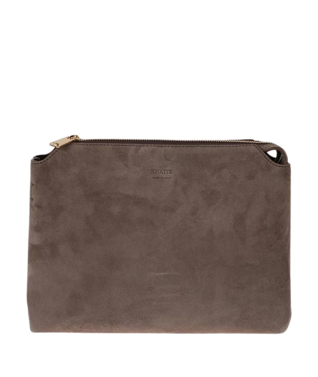 KHAITE Коричневая кожаная сумка через плечо, фото 1