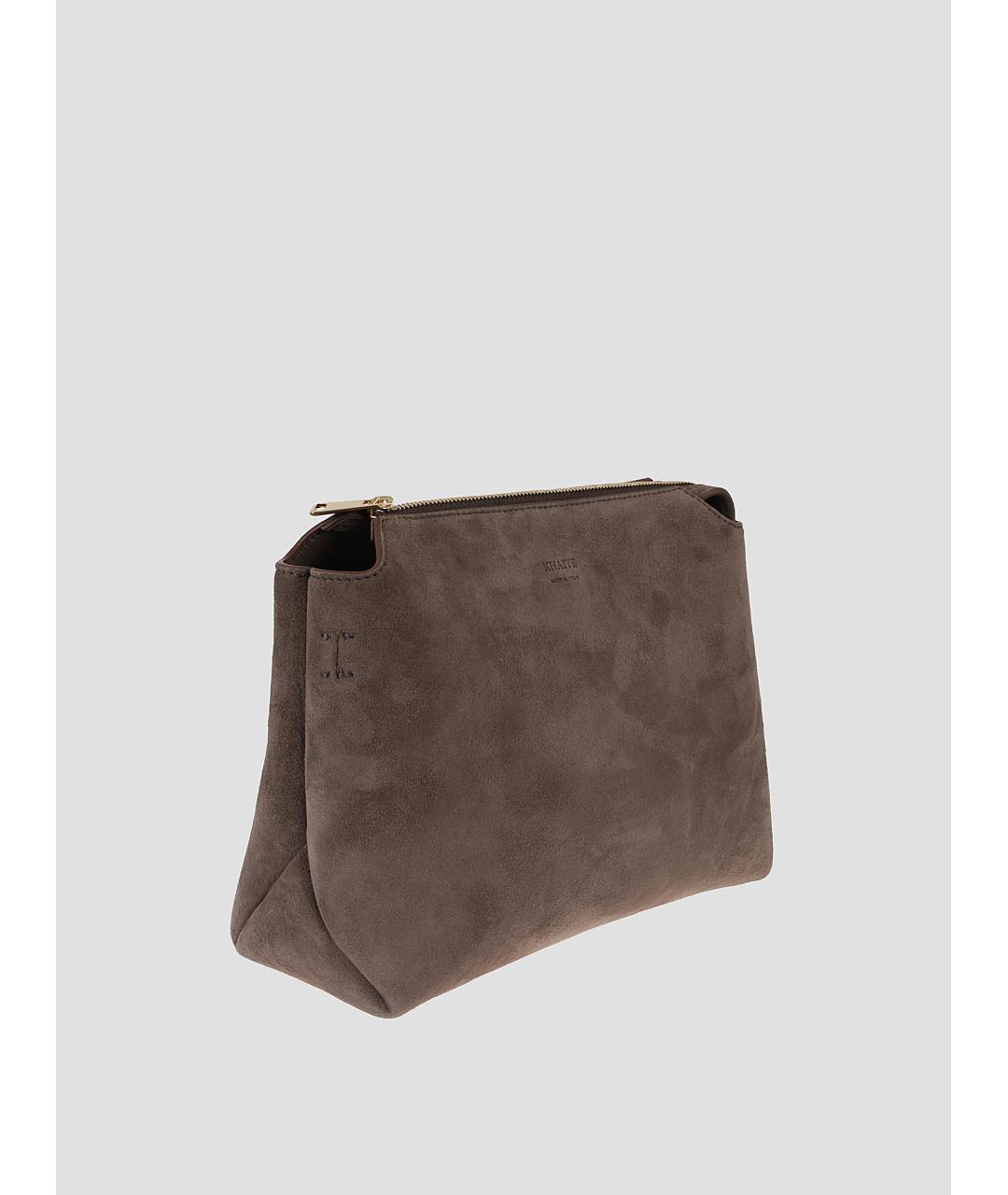 KHAITE Коричневая кожаная сумка через плечо, фото 2