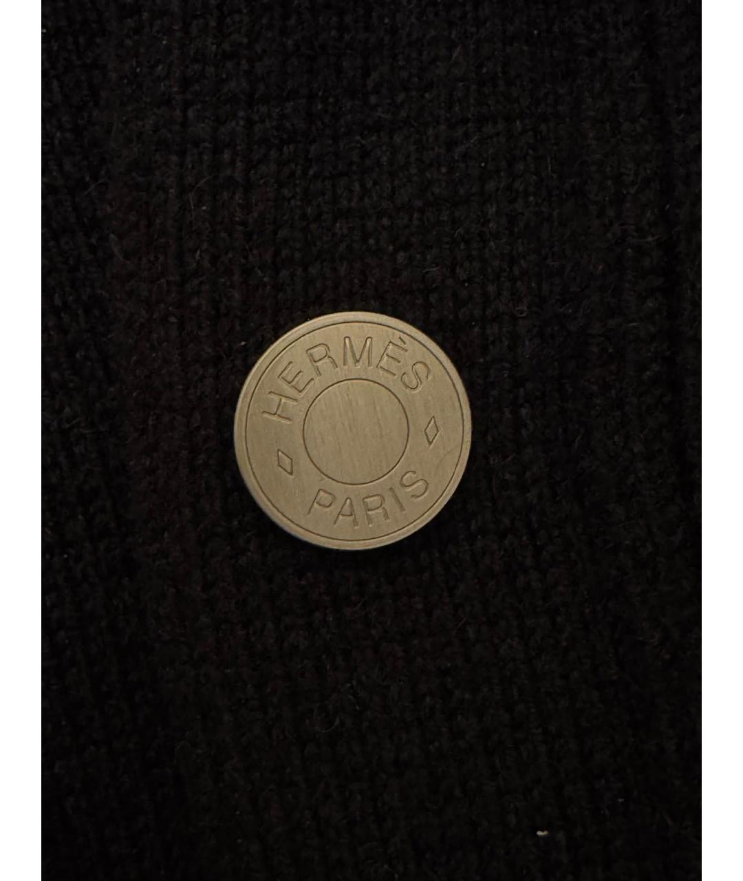 HERMES Темно-синий кашемировый джемпер / свитер, фото 6