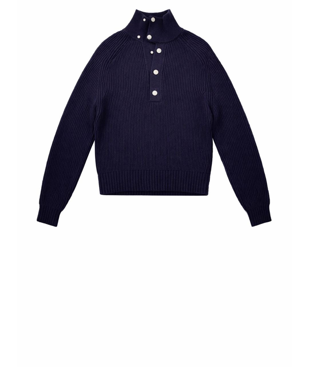 HERMES Темно-синий кашемировый джемпер / свитер, фото 1