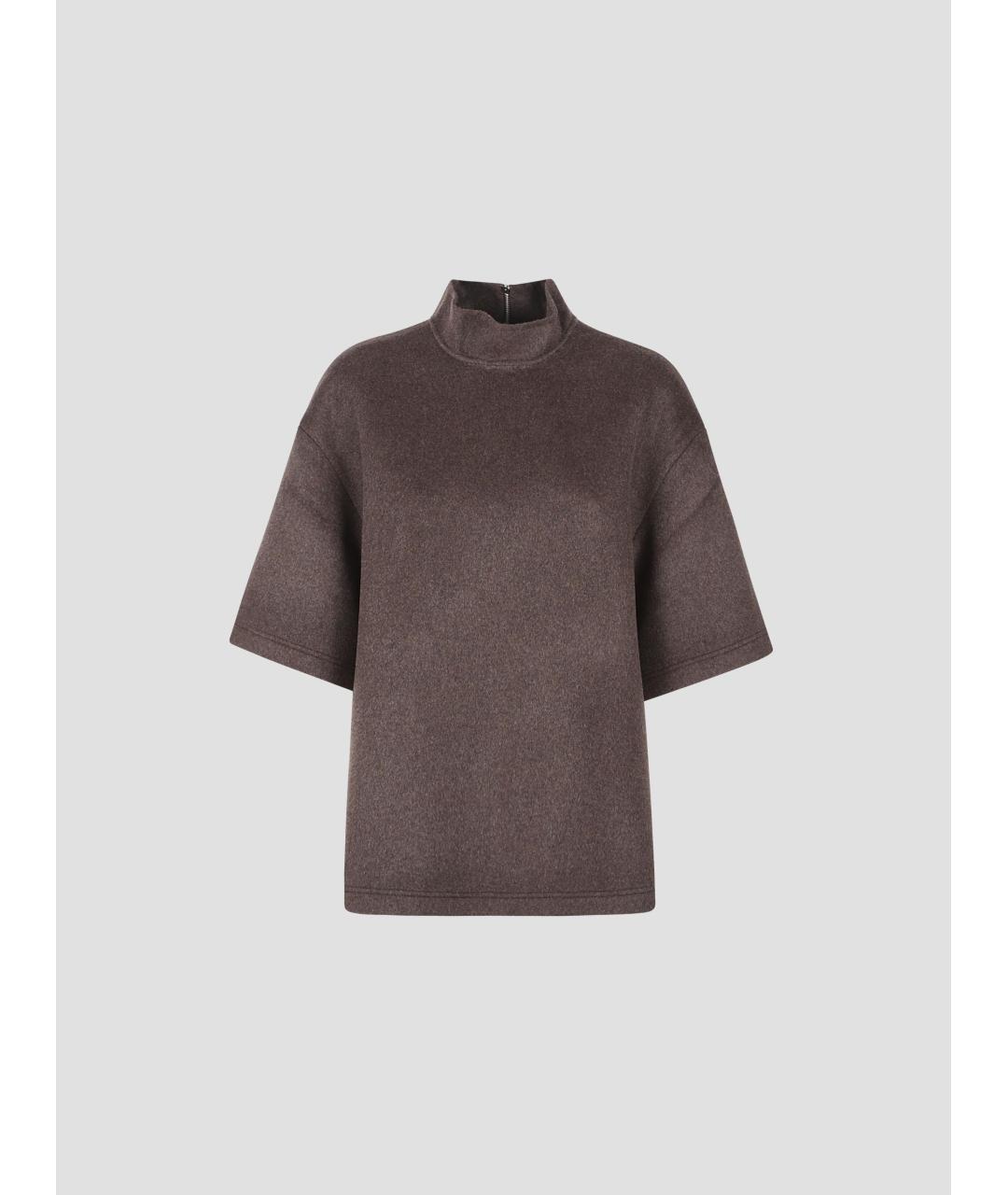 THE FRANKIE SHOP Коричневый шерстяной джемпер / свитер, фото 4