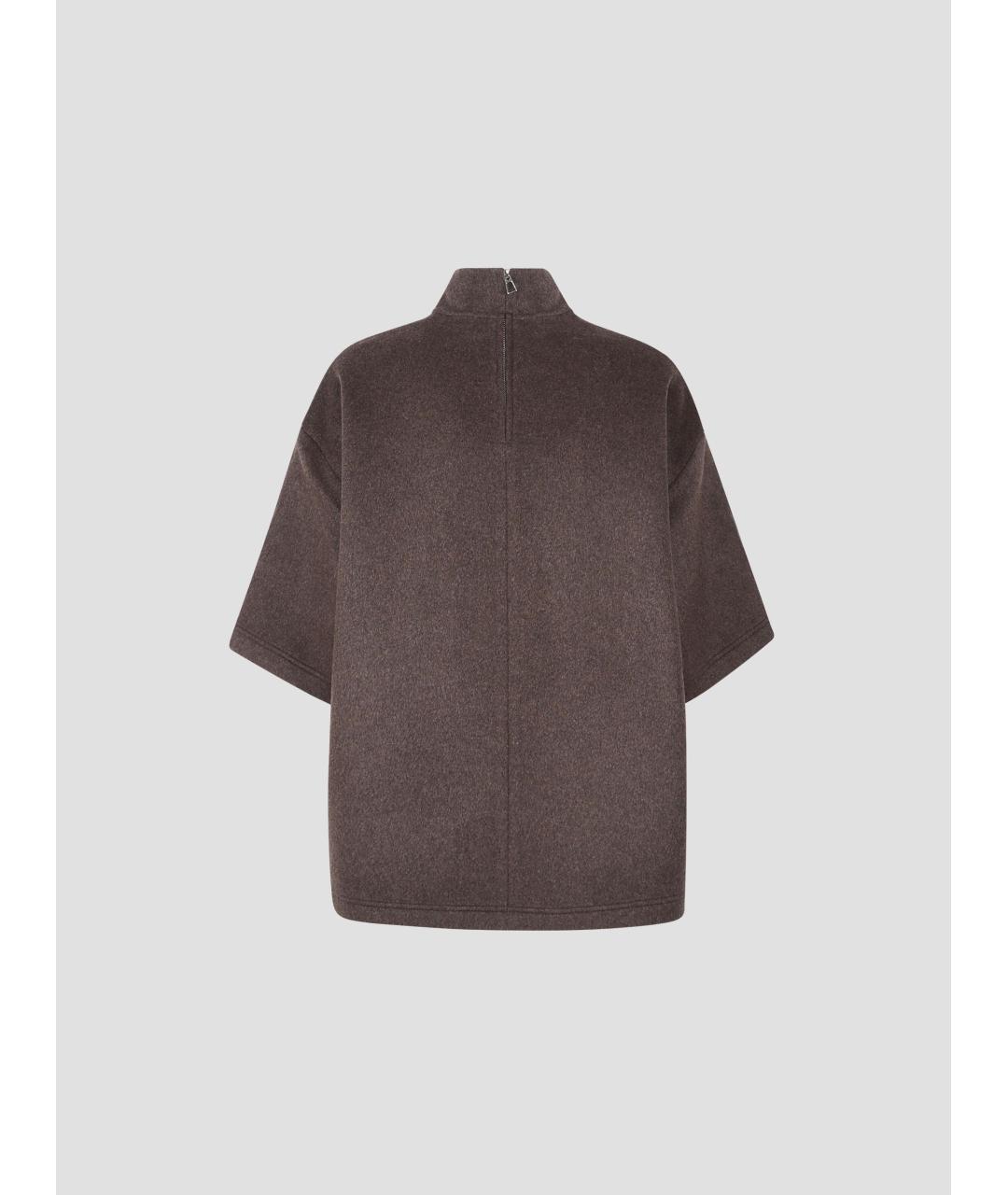 THE FRANKIE SHOP Коричневый шерстяной джемпер / свитер, фото 2