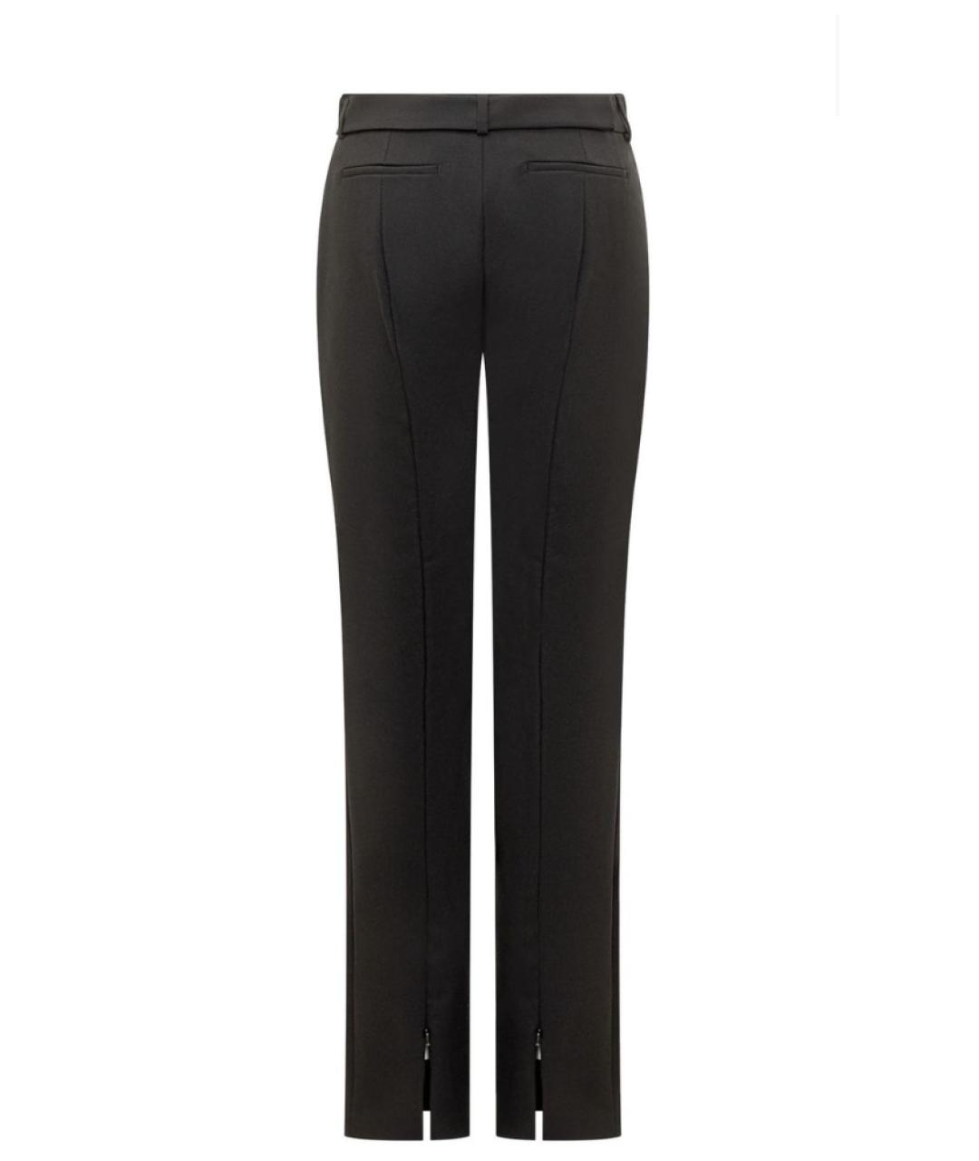 SPORTMAX Черные шерстяные прямые брюки, фото 2