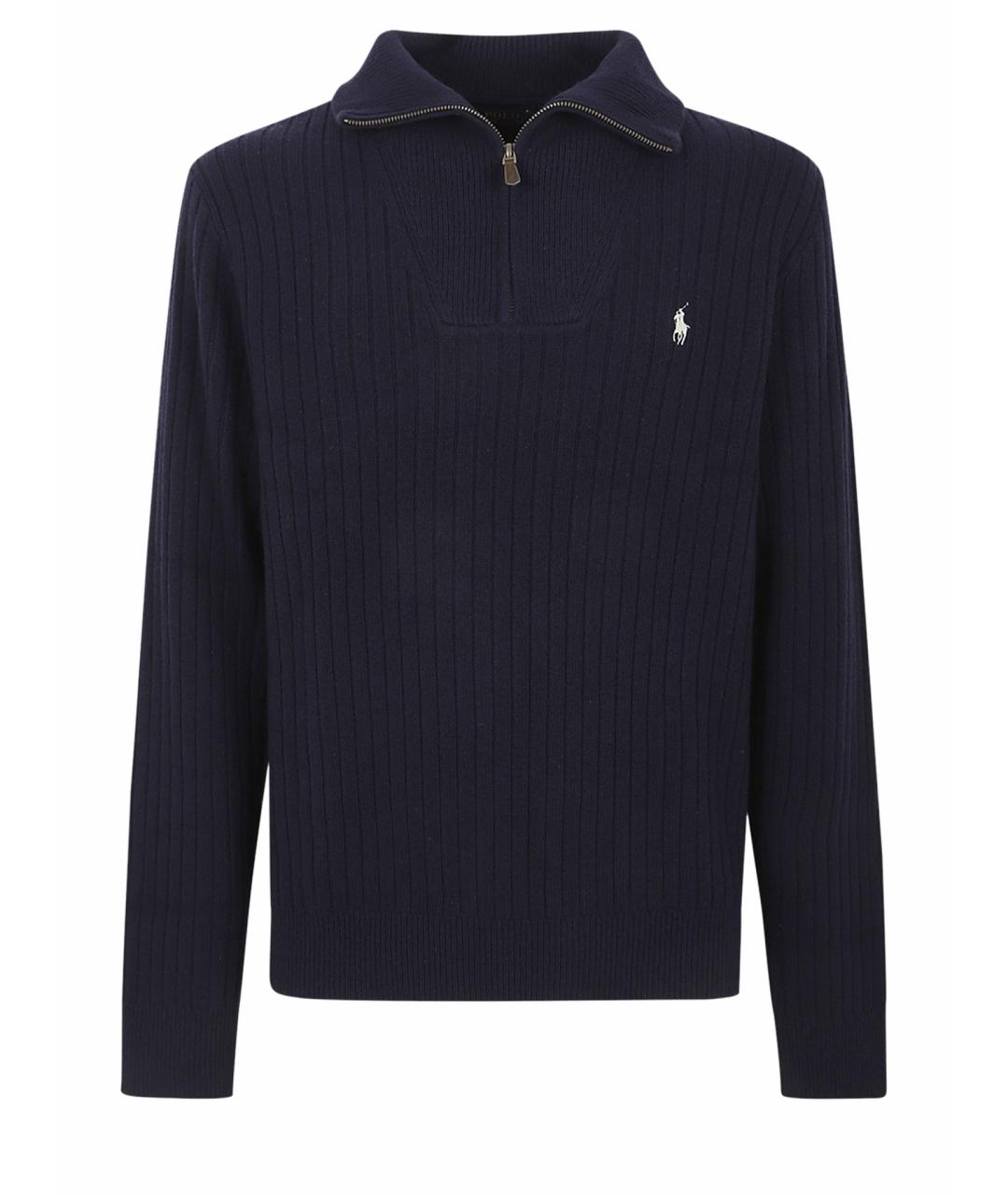 POLO RALPH LAUREN Темно-синий шерстяной джемпер / свитер, фото 1