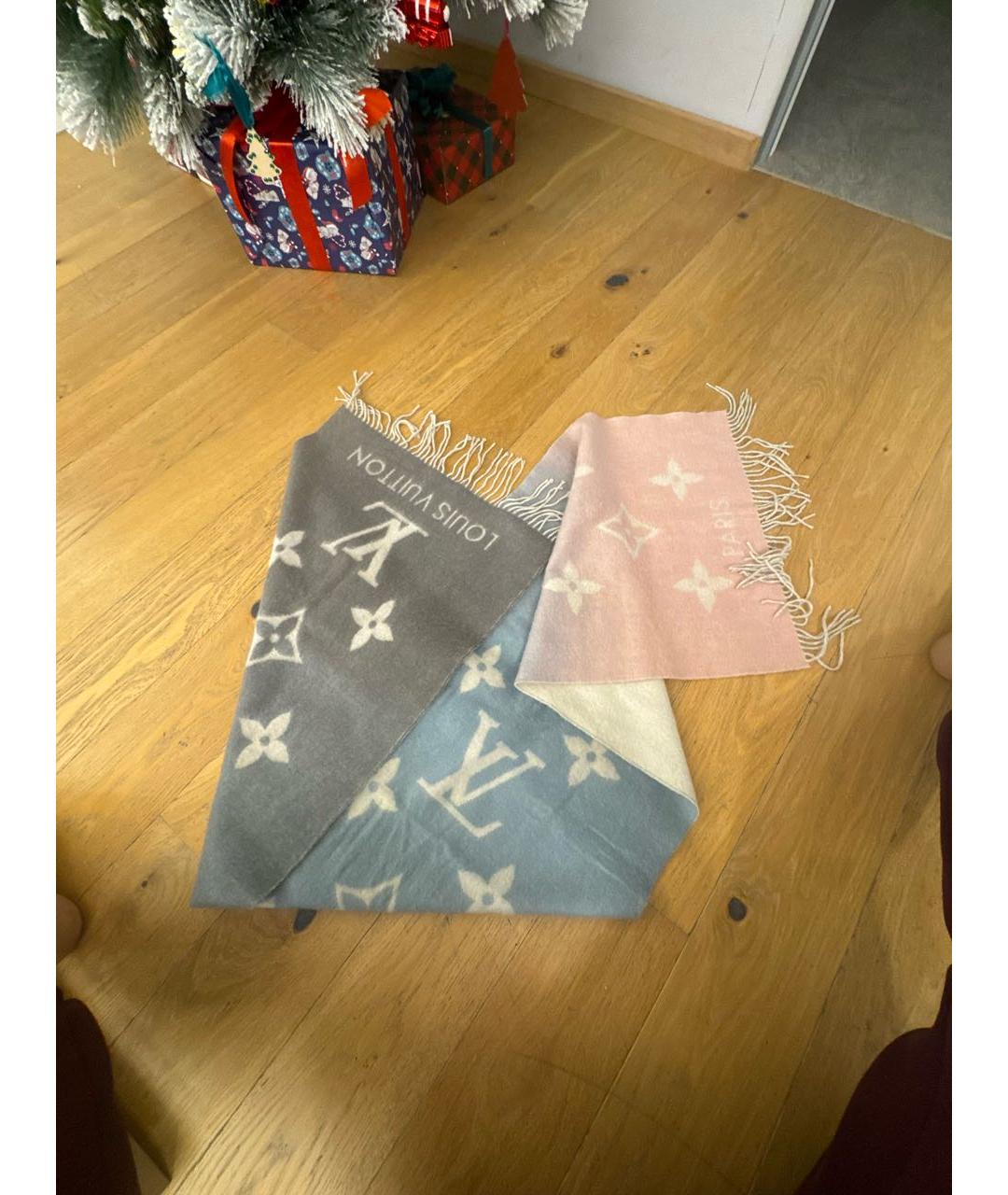 LOUIS VUITTON Мульти кашемировый шарф, фото 6