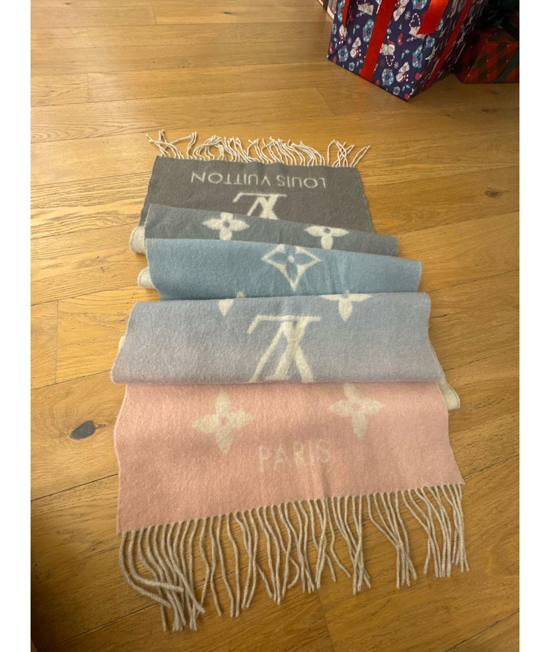 LOUIS VUITTON Мульти кашемировый шарф, фото 2