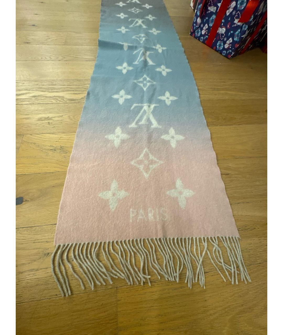 LOUIS VUITTON Мульти кашемировый шарф, фото 7