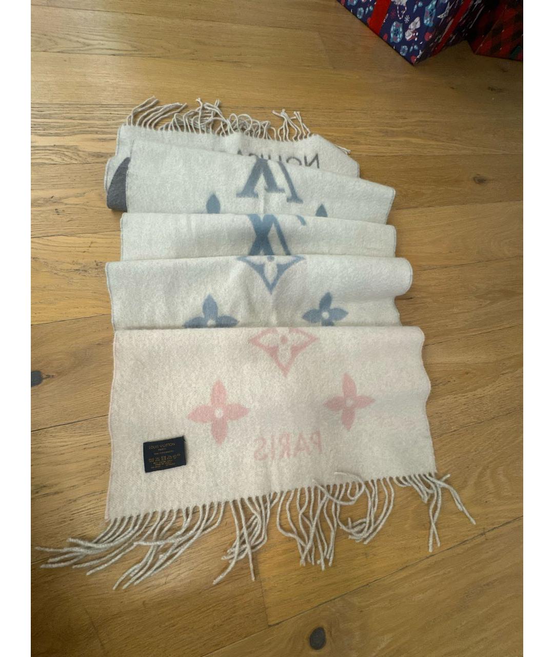 LOUIS VUITTON Мульти кашемировый шарф, фото 3