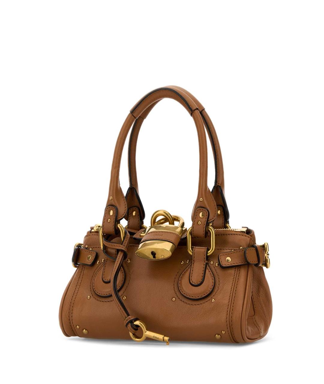 CHLOE Коричневая кожаная сумка с короткими ручками, фото 2
