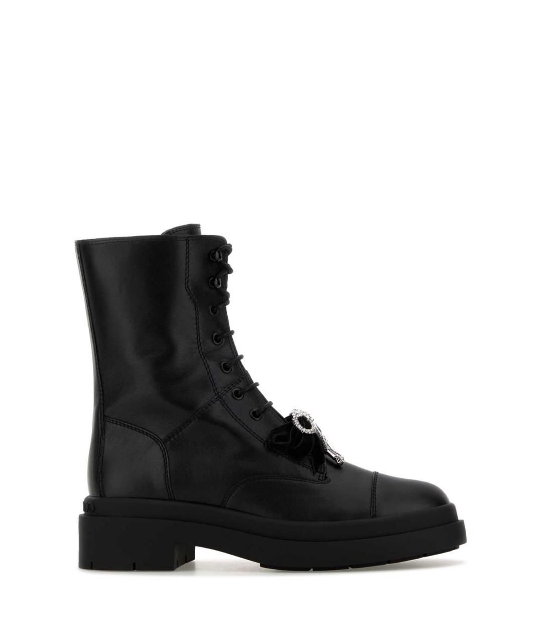 JIMMY CHOO Черные кожаные ботинки, фото 1