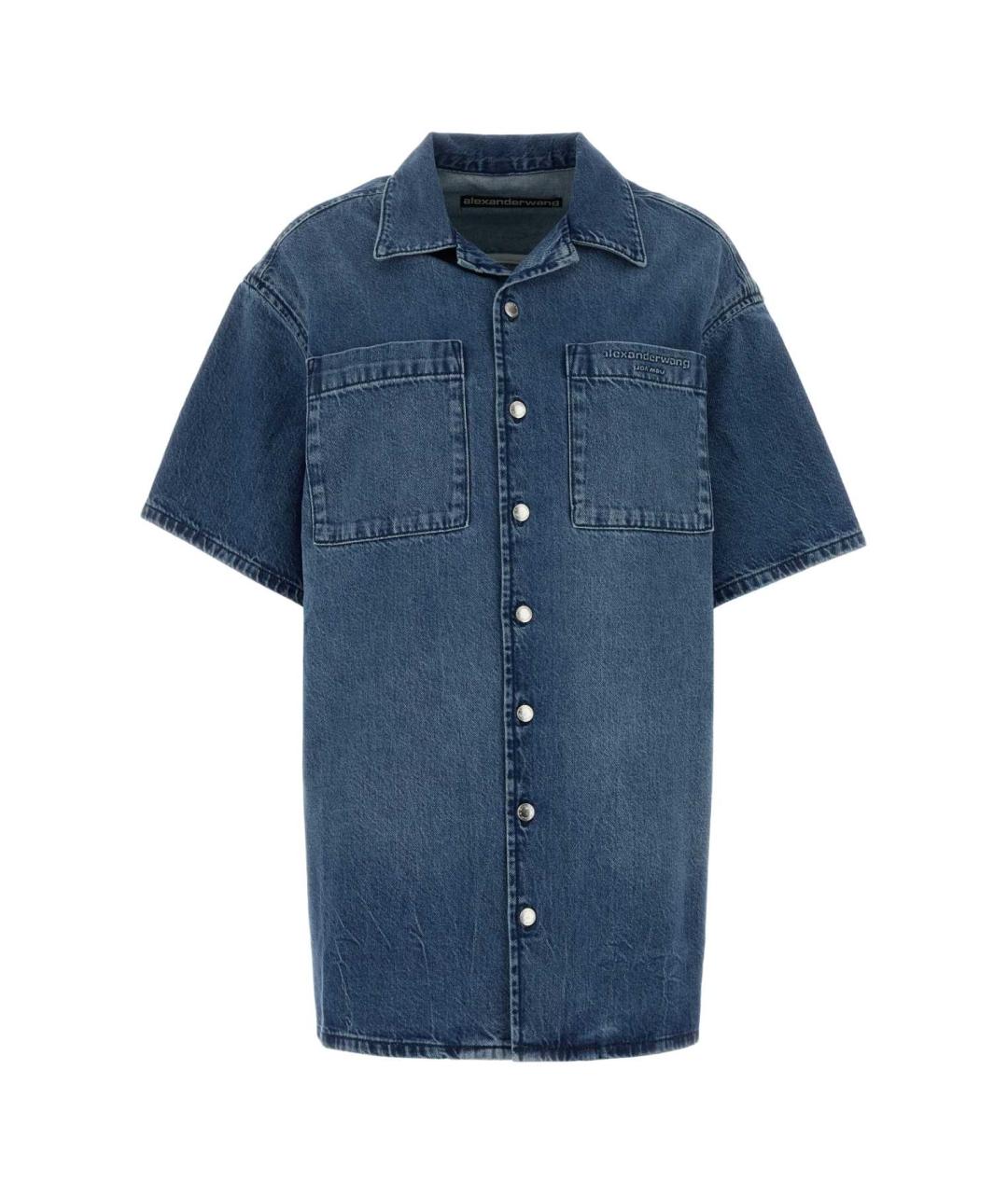 ALEXANDER WANG Синее деним повседневное платье, фото 1
