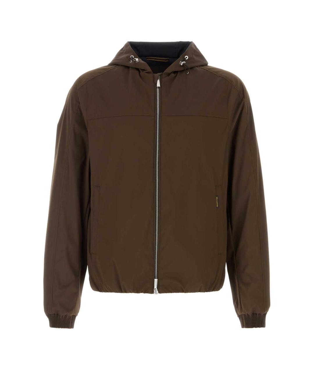 MOORER Коричневая полиэстеровая куртка, фото 1