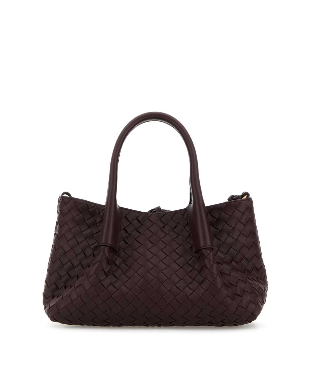 BOTTEGA VENETA Бордовая кожаная сумка тоут, фото 1