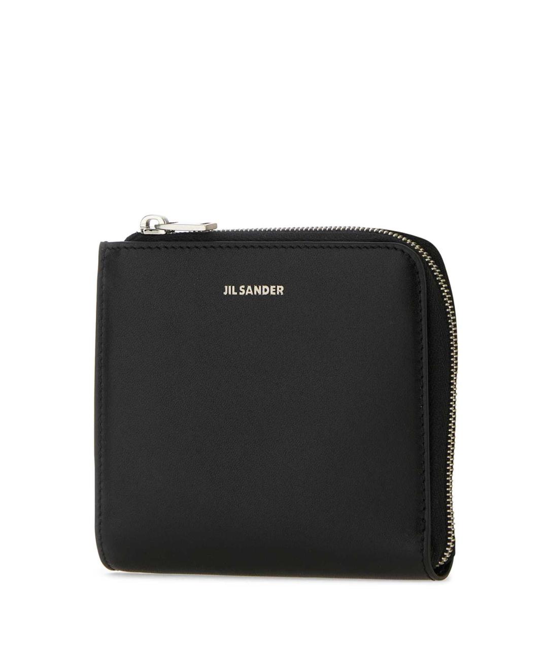 JIL SANDER Черный кожаный кошелек, фото 2