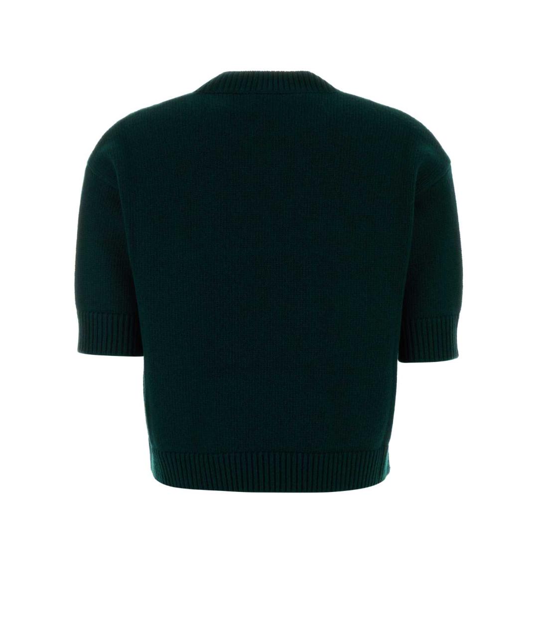 GUCCI Зеленый шерстяной джемпер / свитер, фото 2