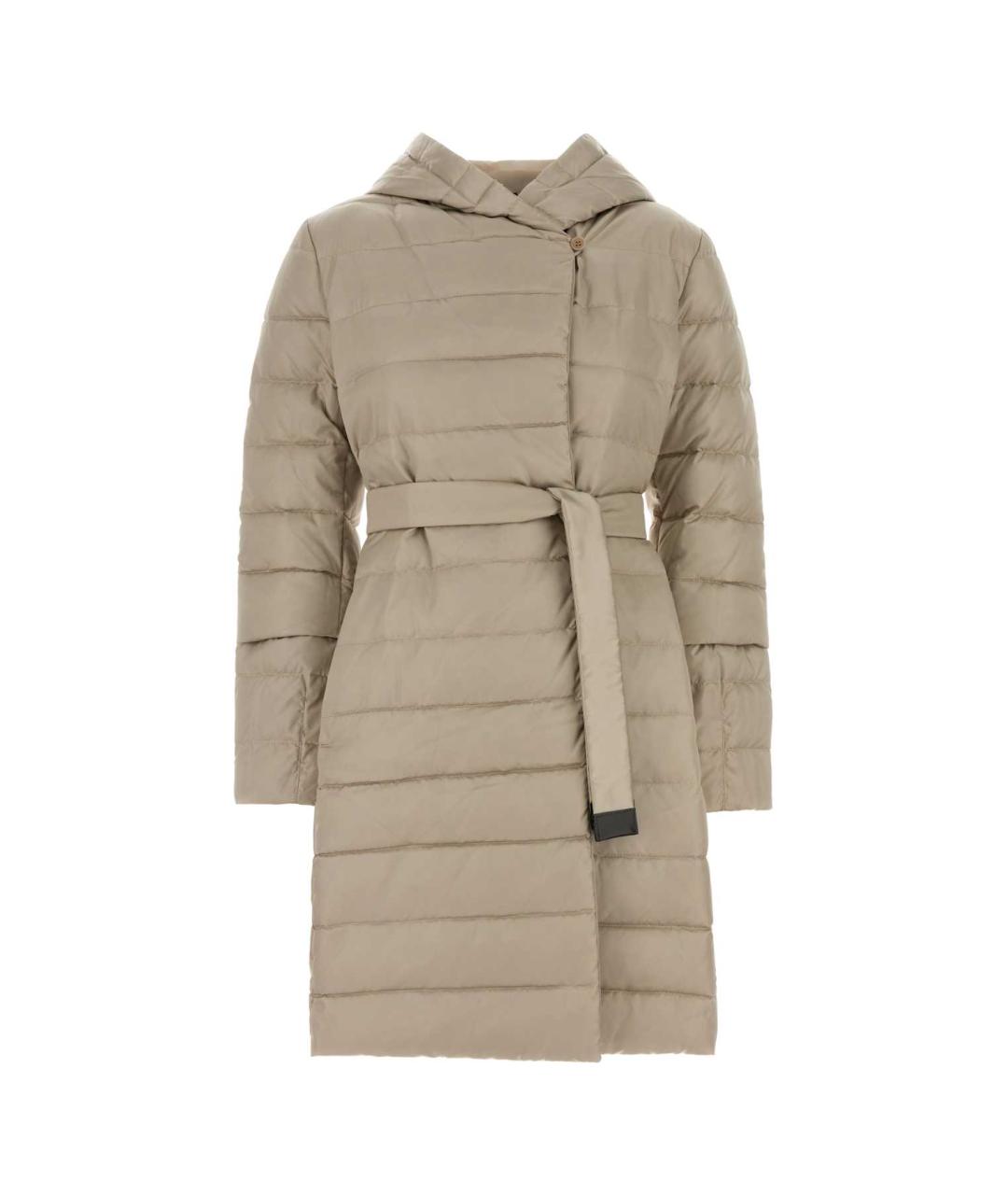 MAX MARA Бежевый полиэстеровый пуховик, фото 1