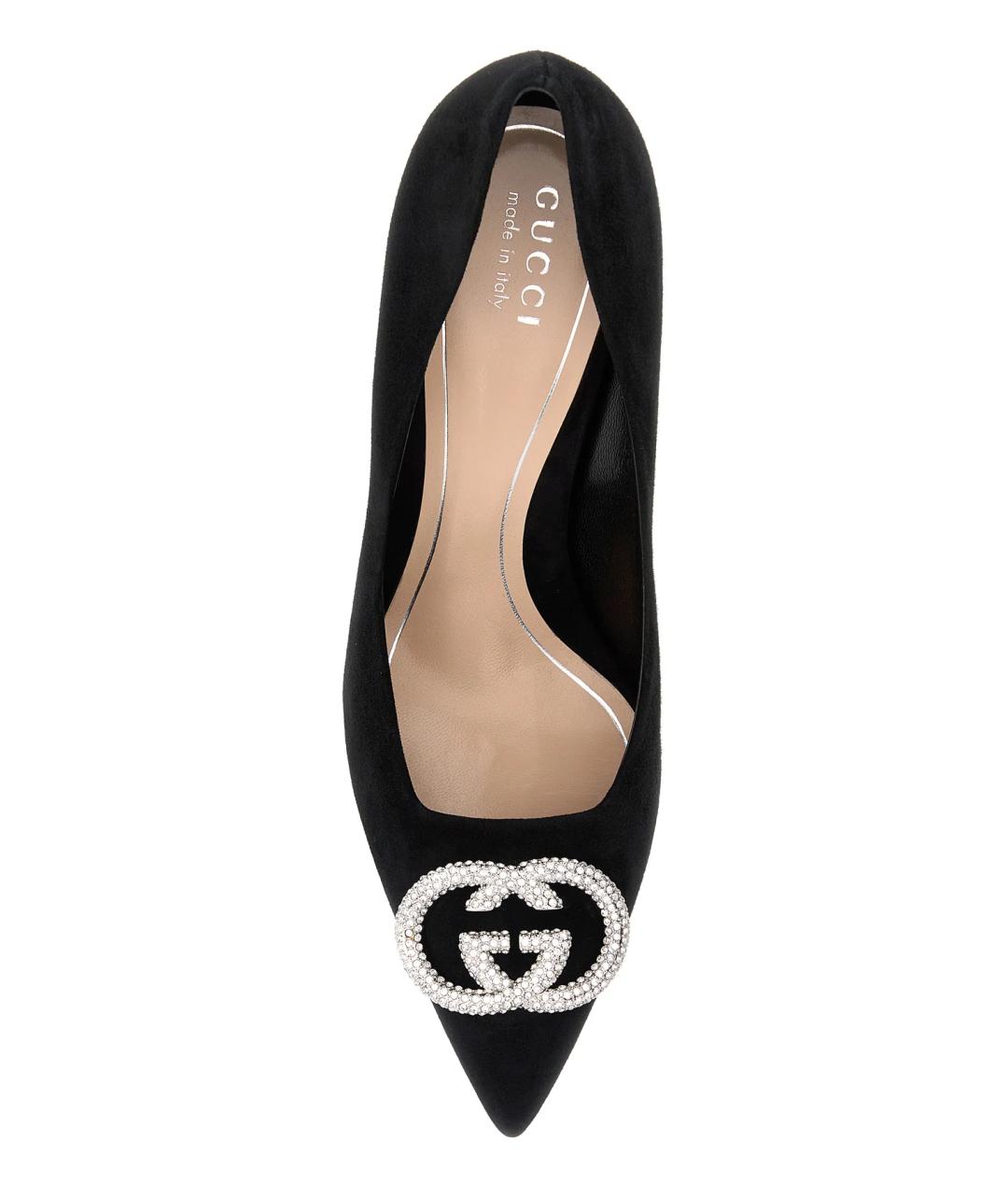 GUCCI Черные кожаные туфли, фото 4