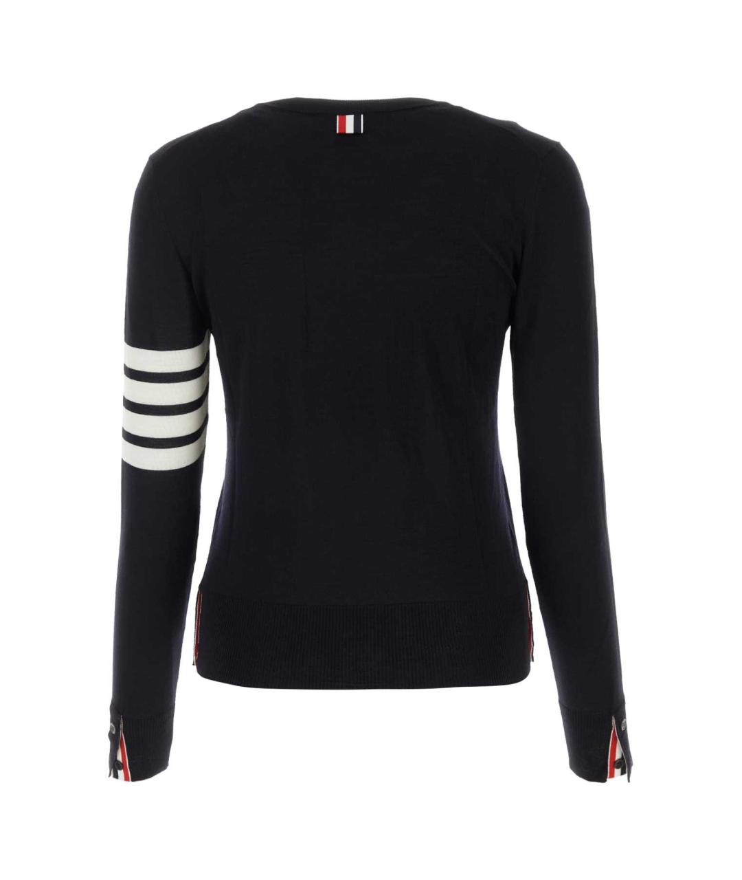 THOM BROWNE Темно-синий шерстяной джемпер / свитер, фото 2