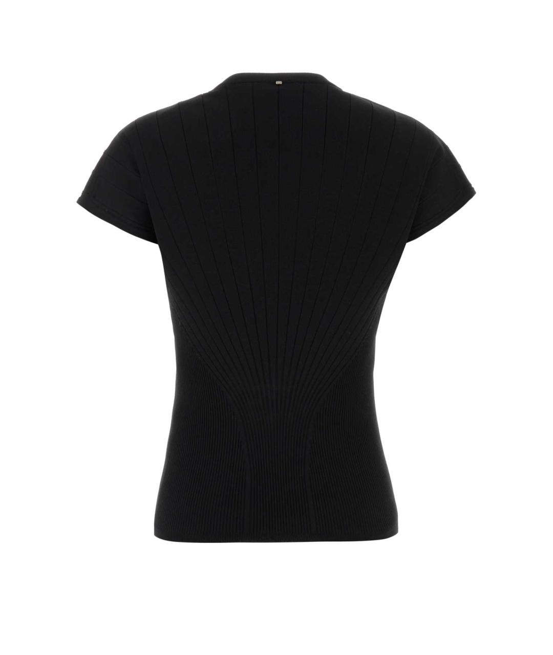 SPORTMAX Черная вискозная футболка, фото 2