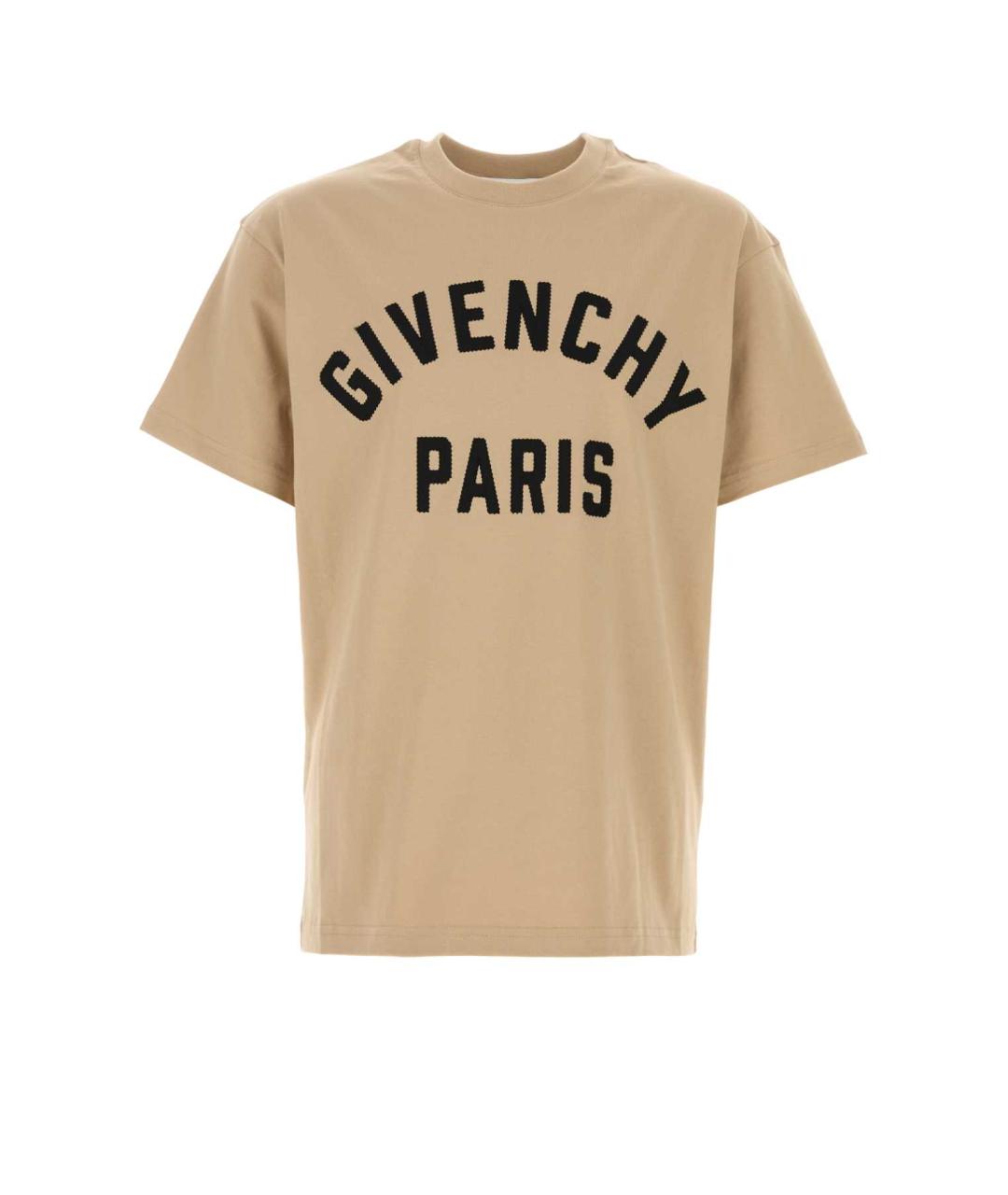GIVENCHY Бежевая хлопковая футболка, фото 1