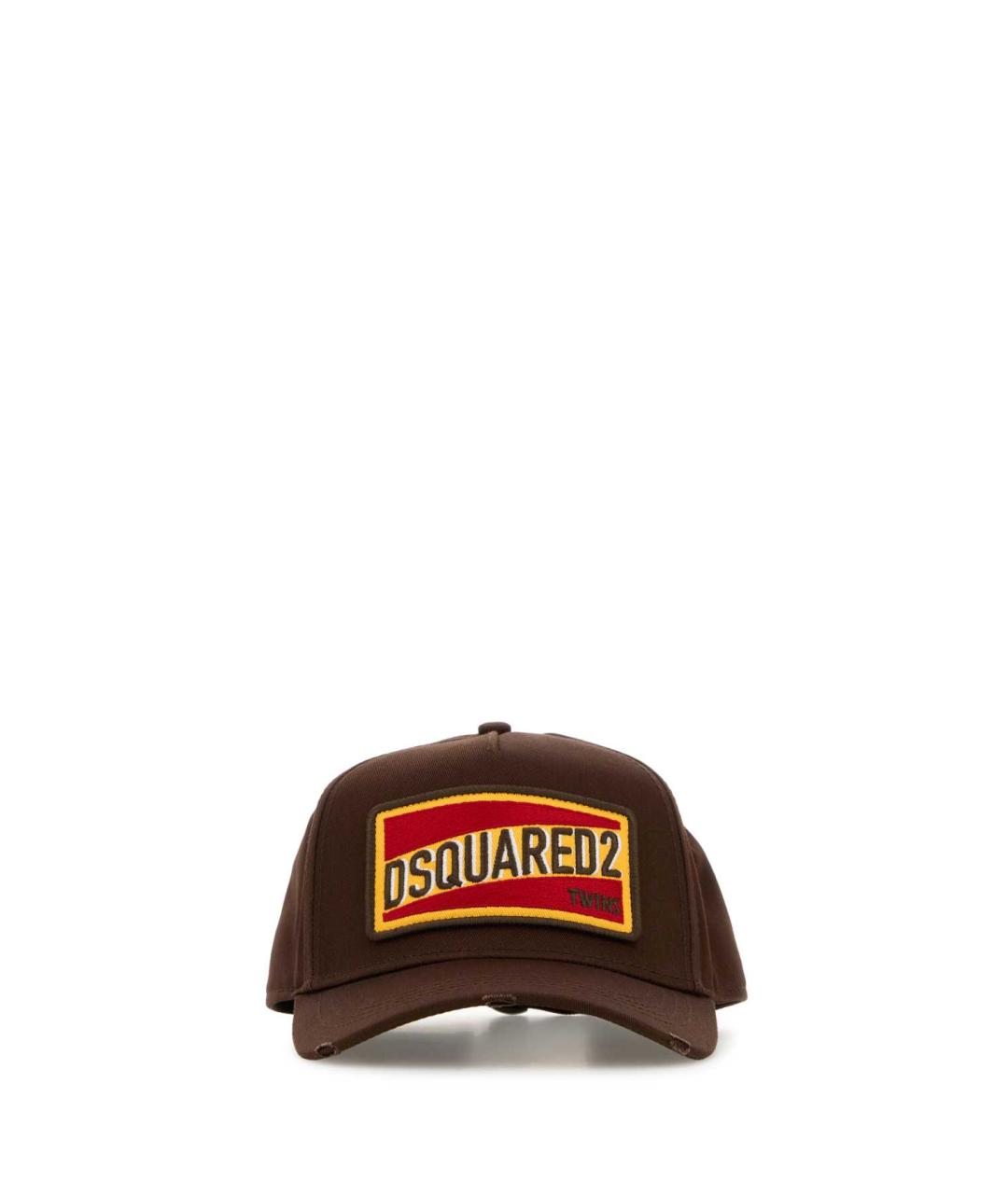 DSQUARED2 Коричневая хлопковая кепка/бейсболка, фото 1
