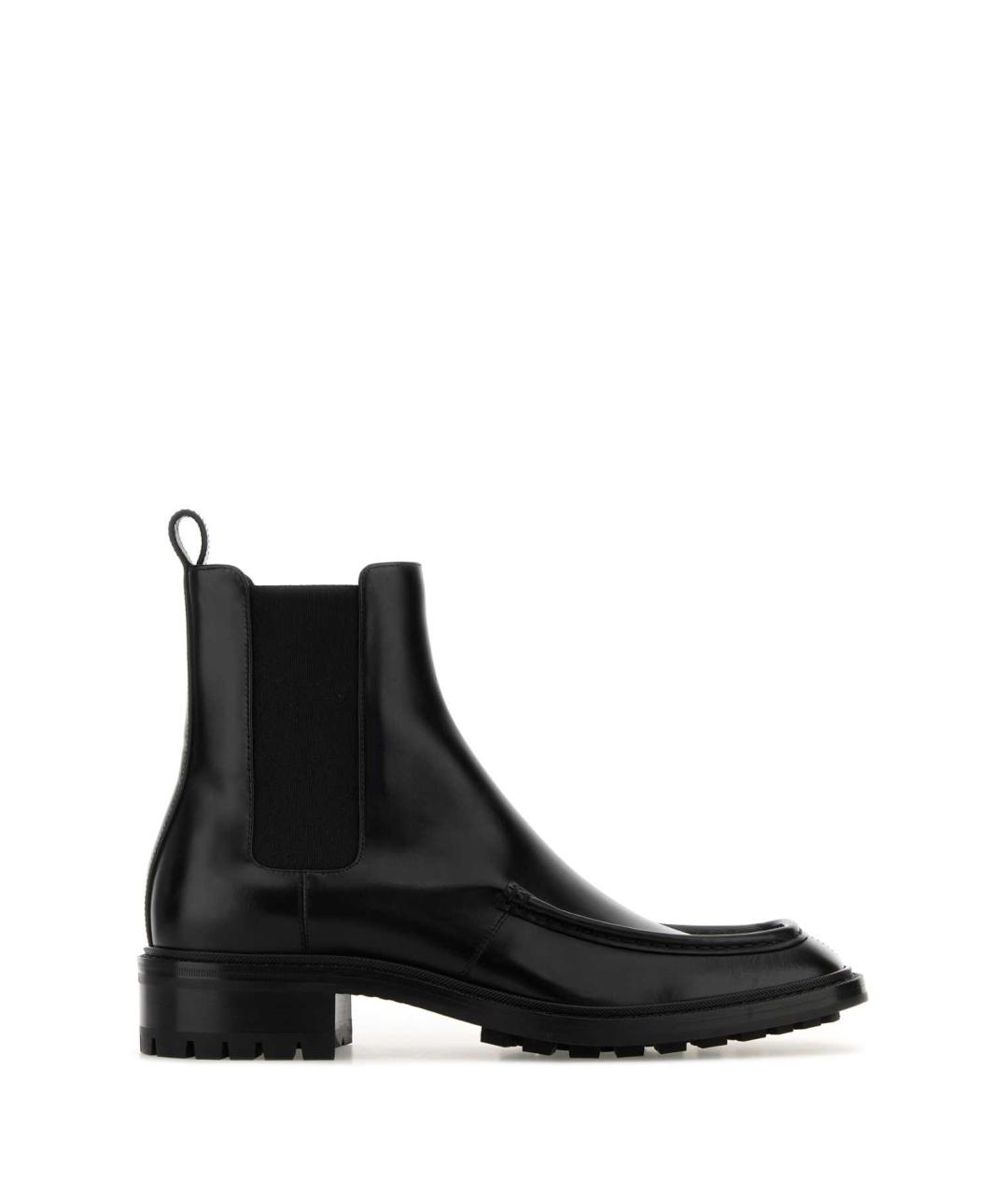 SAINT LAURENT Черные кожаные низкие ботинки, фото 1