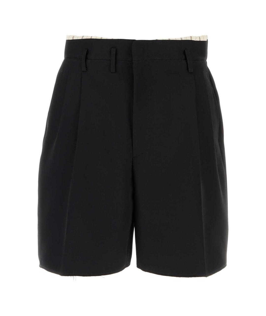 MAISON MARGIELA Черные шерстяные шорты, фото 1