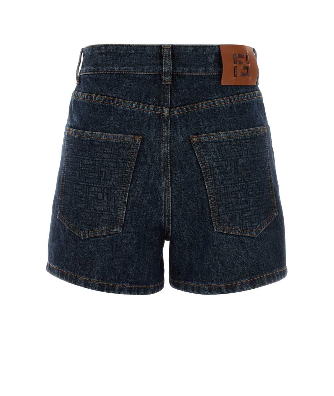 FENDI Синие хлопковые шорты, фото 2