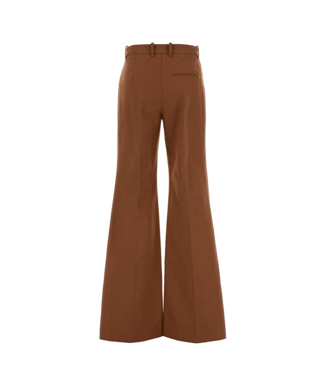 CHLOE Коричневые хлопковые брюки широкие, фото 2