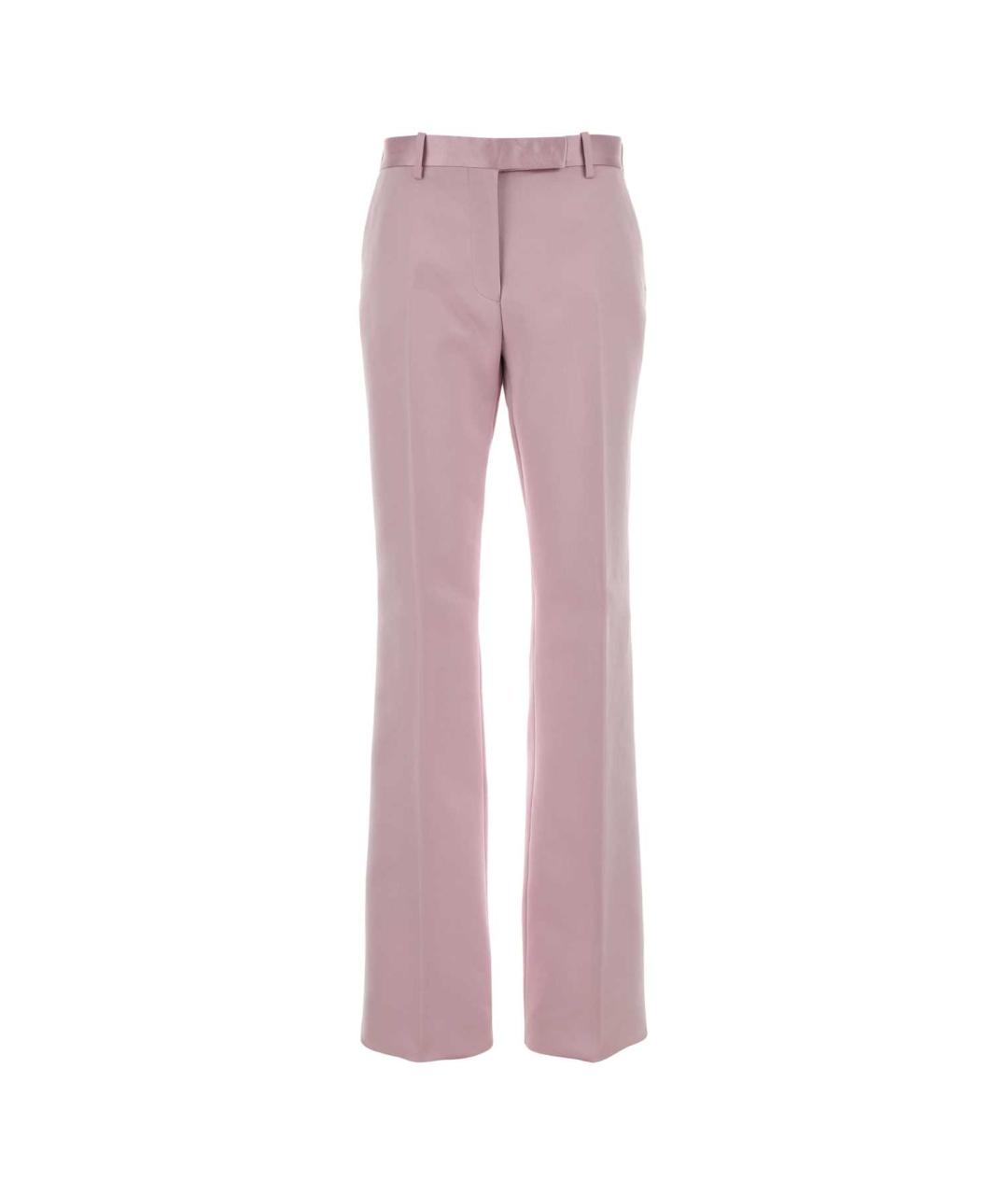 TOM FORD Розовые хлопковые прямые брюки, фото 1