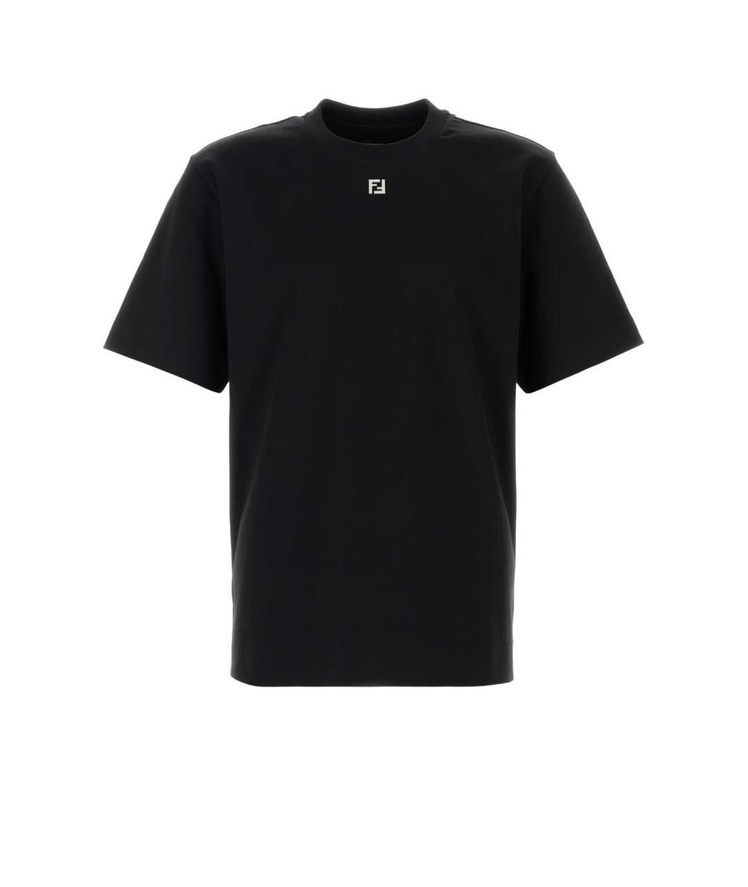 FENDI Черная хлопковая футболка, фото 1