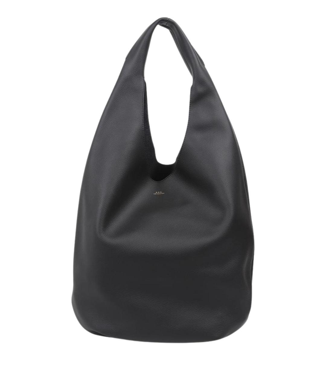 A.P.C. Черная кожаная сумка через плечо, фото 1