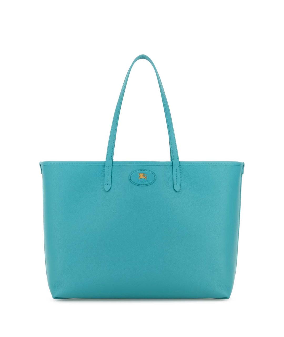 BURBERRY Голубая кожаная сумка тоут, фото 1