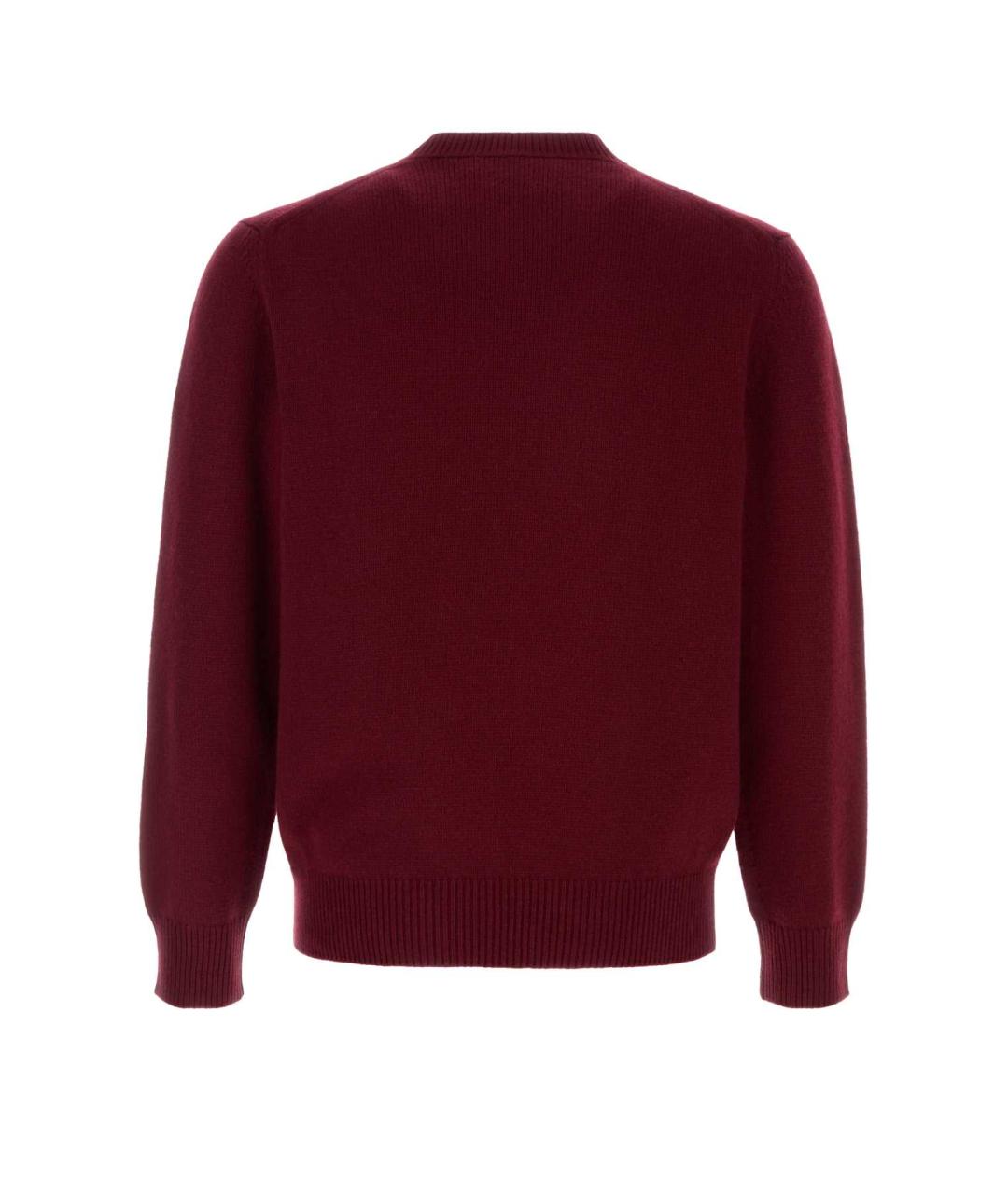 GUCCI Бордовый шерстяной джемпер / свитер, фото 2