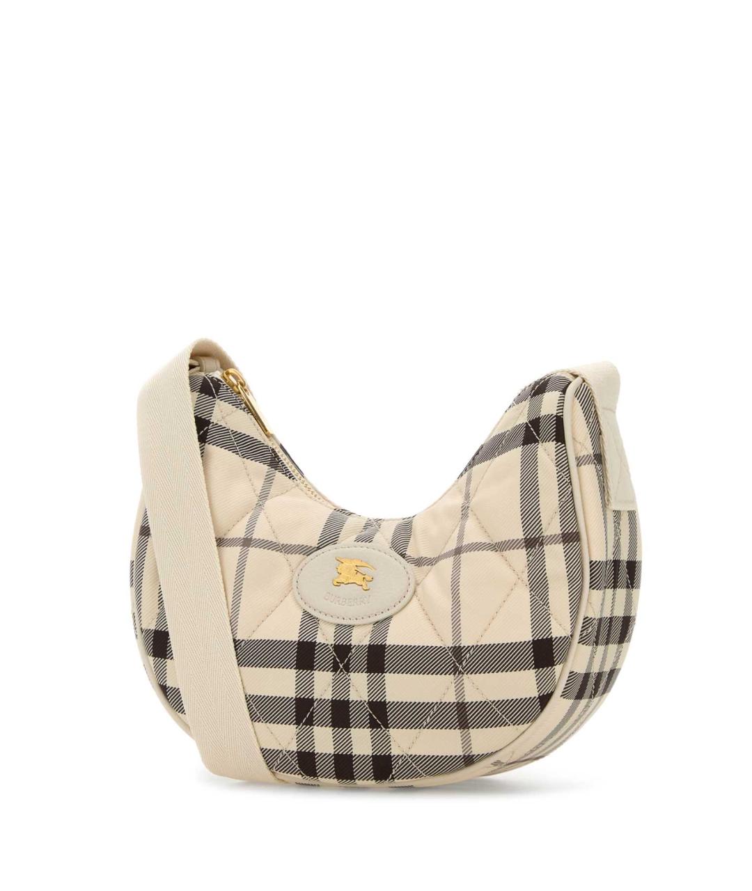 BURBERRY Бежевая синтетическая сумка через плечо, фото 2