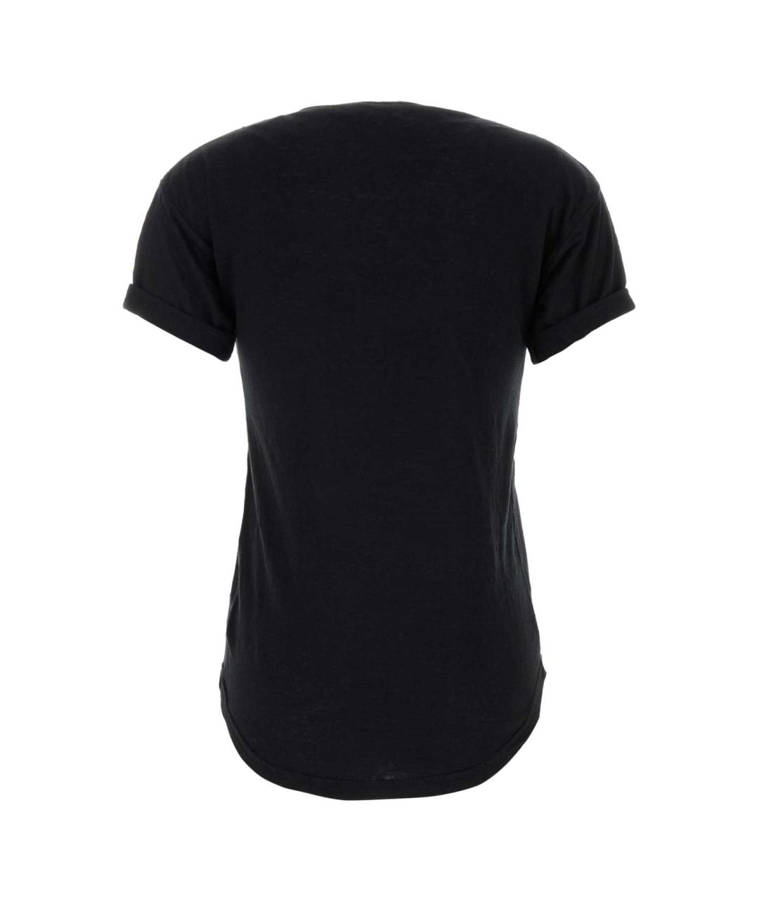 ISABEL MARANT Черная льняная футболка, фото 2